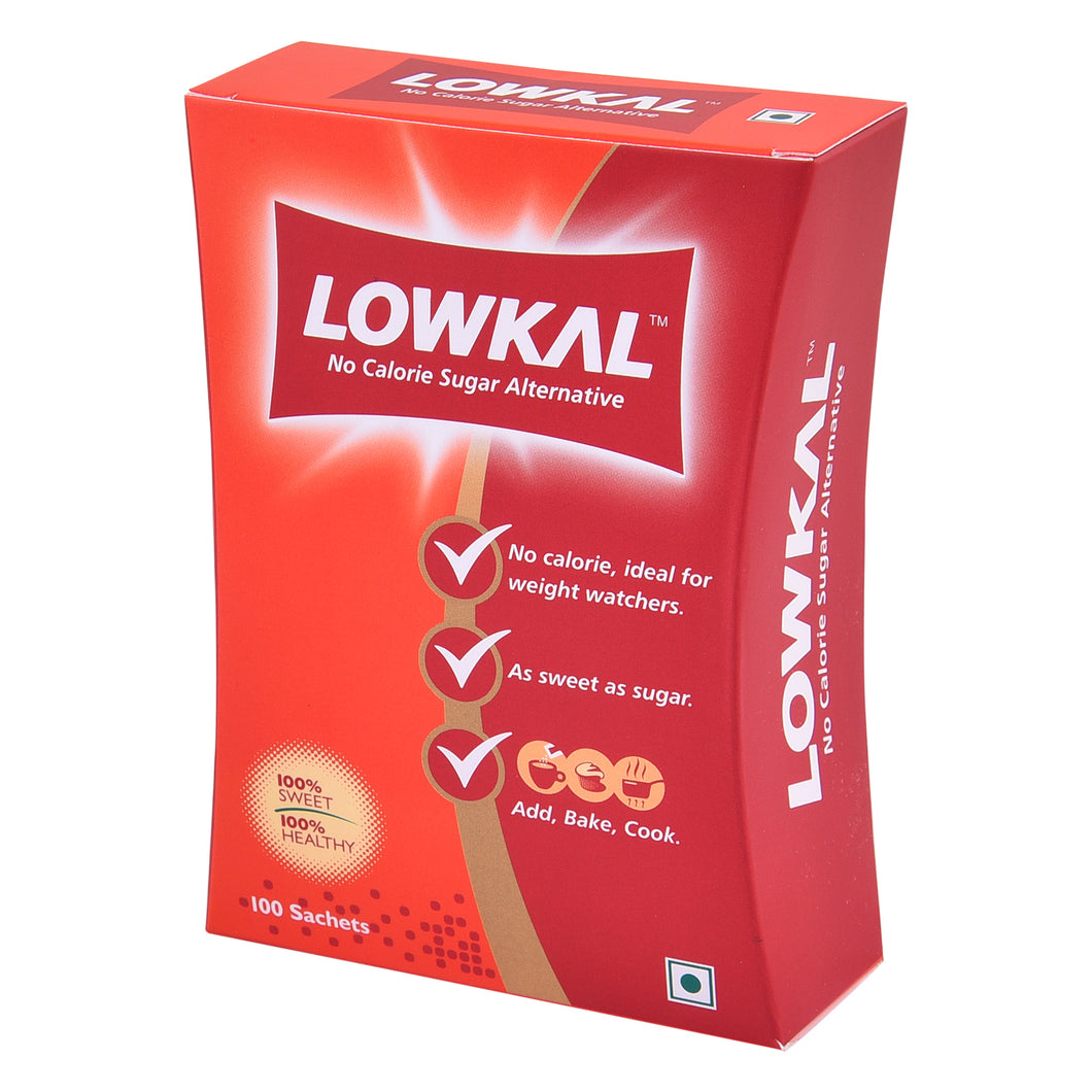 Lowkal No Calorie Sugar alternative 100 sachets