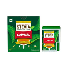 Load image into Gallery viewer, Lowkal Mini Cubes Stevia Sweetener 300 Nos
