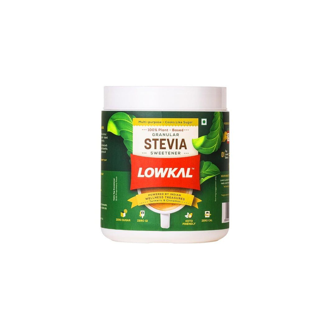 Lowkal Granular Stevia Sweetener 250 gm Jar